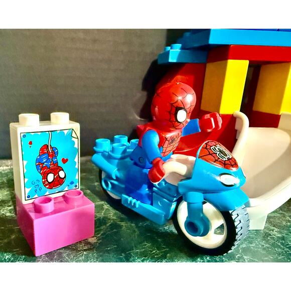Lego Duplo Spider-Man Headquarters 10940 motorcycle 2 figures incomplete - Picture 3 of 4